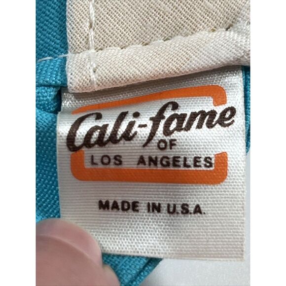 Vtg Cali-Fame Los Angeles USA Pebble Beach Visor/Hat Turquoise NEW - Picture 9 of 11